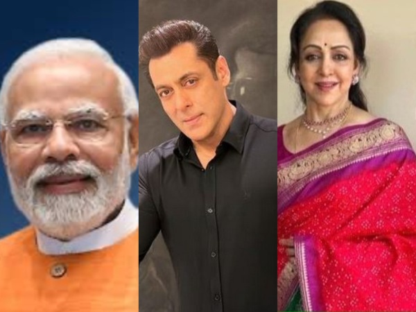 Prime Minister Narendra Modi (Image source: X), Salman Khan, Hema Malini (Image source: Instagram)