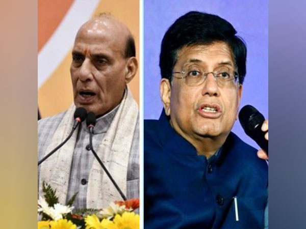 Union Ministers Rajnath Singh and Piyush Goyal (File photo/ANI)