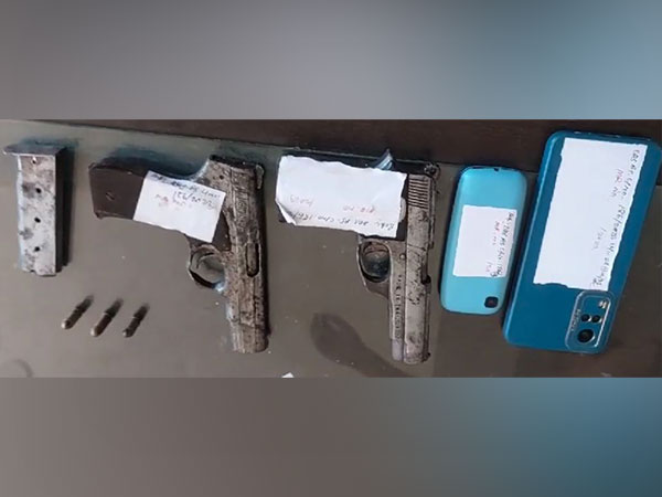 Arms and ammunition recovered from the accused. (Photo/ANI) 