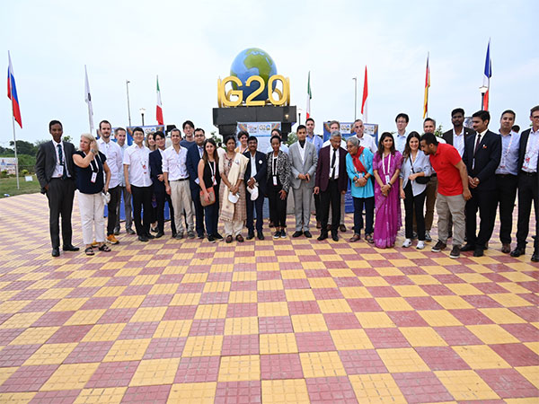 More than 65 delegates from G20 member and invitee countries took part in the G20 FWG meeting in Raipur, Chhattisgarh on Monday (Photo/ANI)