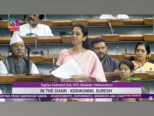 Nationalist Congress Party (NCP) MP Supriya Sule. (Photo/Sansad TV)
