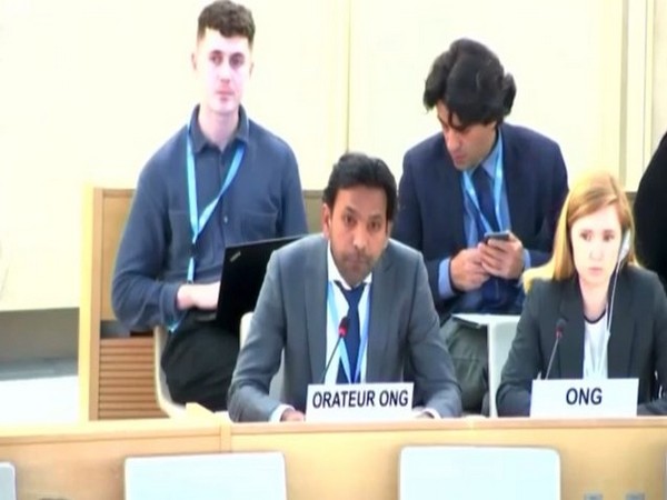Joseph Jason at UNHRC. (Photo: ANI)