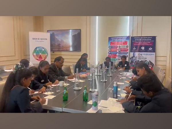 Andhra student delegation takes part in ‘Educate A Child’ seminar at Columbia University (Photo/ANI)