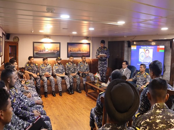 Indian Ambassador to Oman Amit Narang visits INS Talwar (Source: Twitter/@Indemb_Muscat)