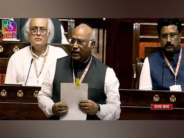 Leader of Oppposition Rajya Sabha Mallikarjun Kharge (Images: Sansad TV)