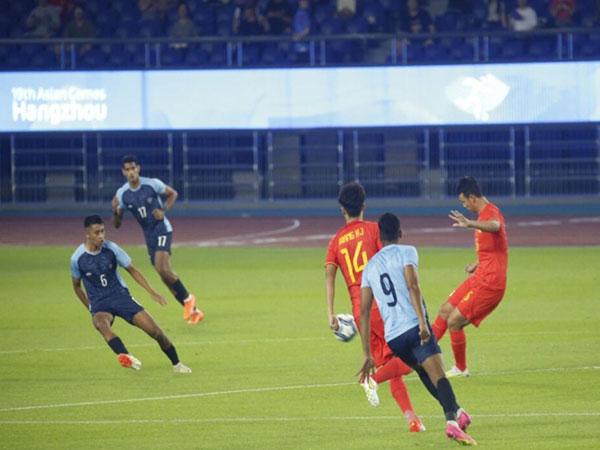 Indian men's football team in action. (Photo- AIFF Media)