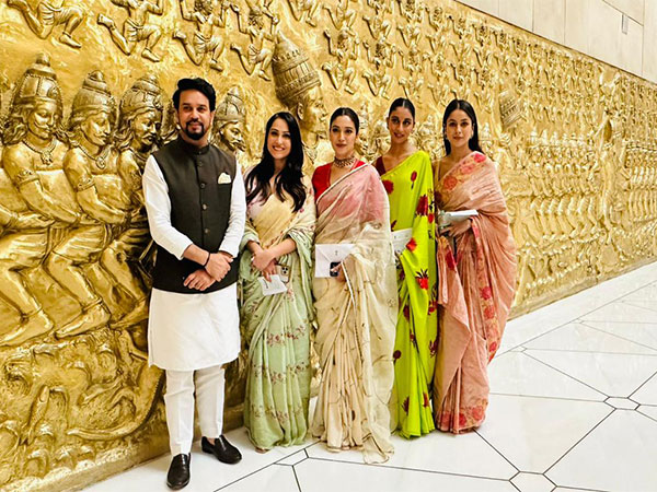Bhumi Pednekar, Shehnaaz Gill, Shibani Bedi, Dolly Singh and Anurag Thakur (Image: ANI)