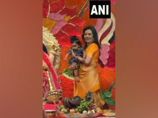 Nita Ambani at Ganesh Chaturthi celebrations (Photo/ANI)