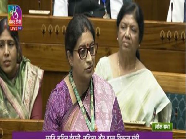 Union Minister Smriti Irani (Photo/Sansad TV)