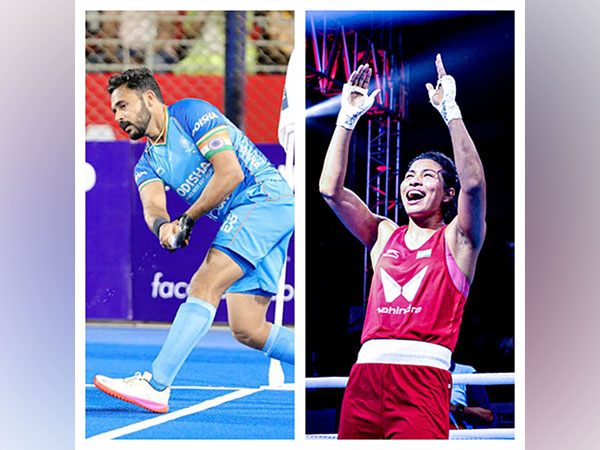 Harmanpreet Singh and Lovlina Borgohain (Image: Hockey India and BFI Media) 