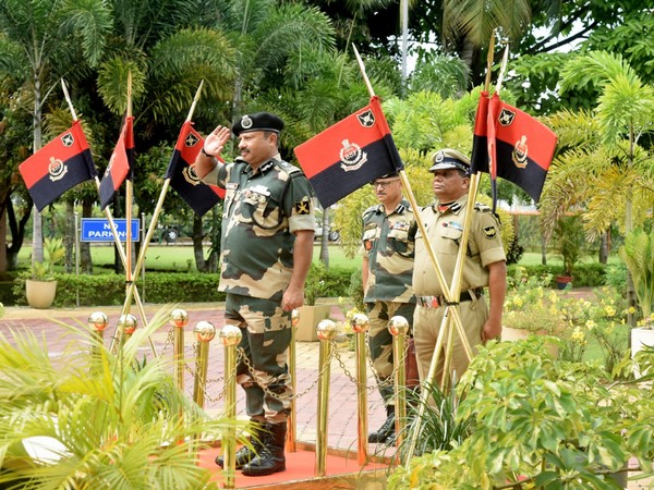 Director General of BSF Nitin Agrawal during his visit to BSF Guwahati frontier. (Photo/ANI)