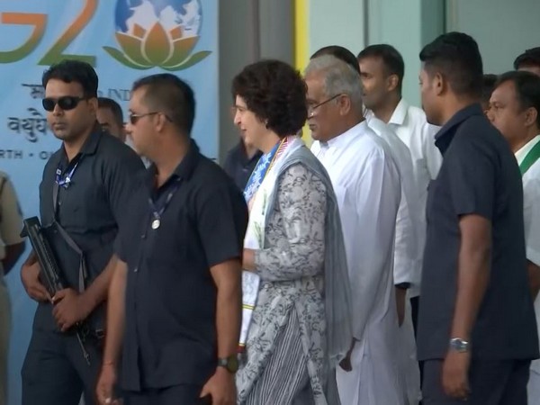 Priyanka Gandhi Vadra at Raipur airport (Photo/ANI)