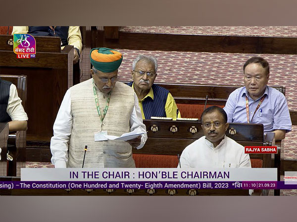 Arjun Ram Meghwal in Rajya Sabha (Photo: Sansad TV)