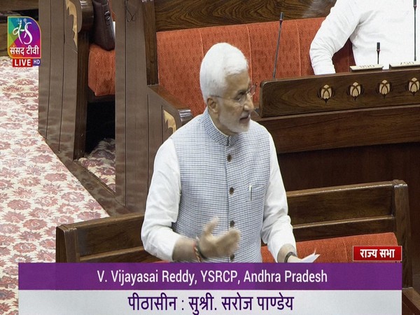 YSCRP Rajya Sabha member V Vijayasai Reddy (Image: Sansad TV)