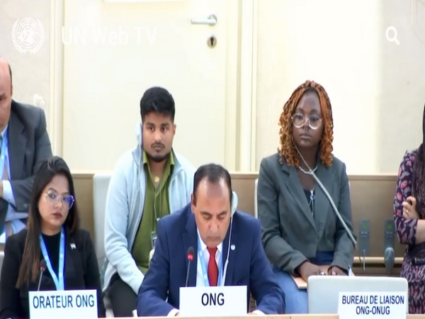 Political activist from PoK at the UNHRC. (Photo: ANI)