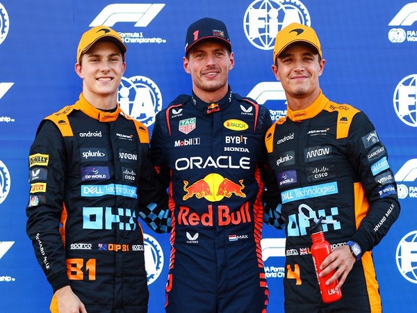 Oscar Piastri, Max Verstappen and Lando Norris (Photo: Formula 1/ Twitter)