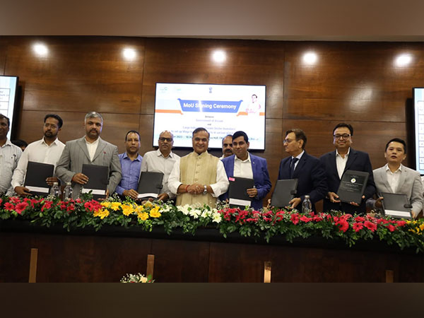 Assam CM Himanta Biswa Sarma at MoU signing ceremony (Photo/ANI)