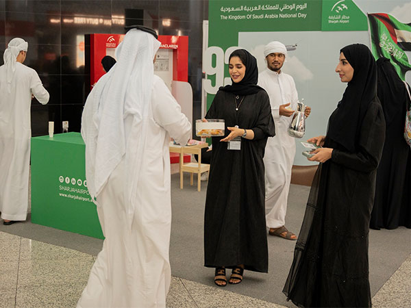 Sharjah Airport receives Saudi passengers with festive atmosphere (Photo/WAM)