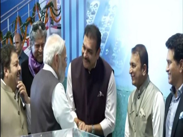 PM Narendra Modi interacting with cricketers. (Photo- ANI)