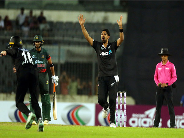 Ish Sodhi celebrating a wicket. (Photo- Blackcaps Twitter)