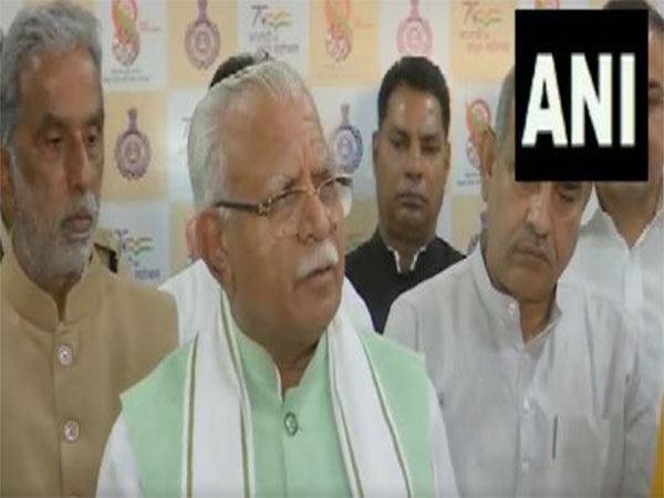 Haryana Chief Minister Manohar Lal Khattar (File Photo/ANI)
