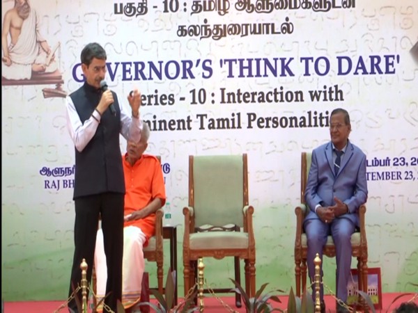 Tamil Nadu Governor RN Ravi addressing 'Governor's Think to Dare' event in Chennai. (Photo/ANI)