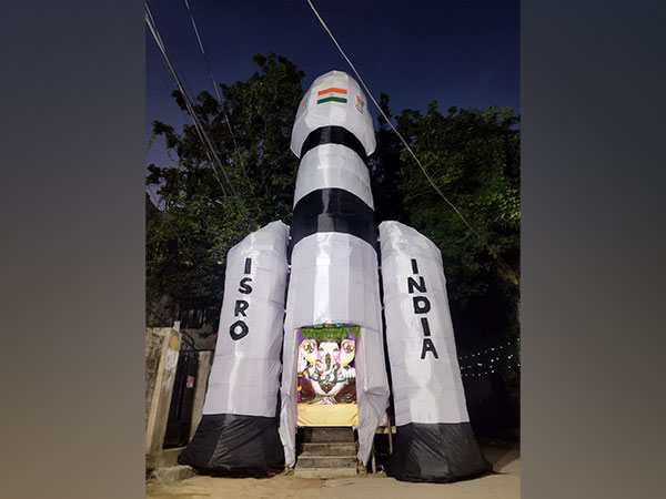 Ganesh Pandal on theme of Chandrayaan-3 (Photo/ANI)