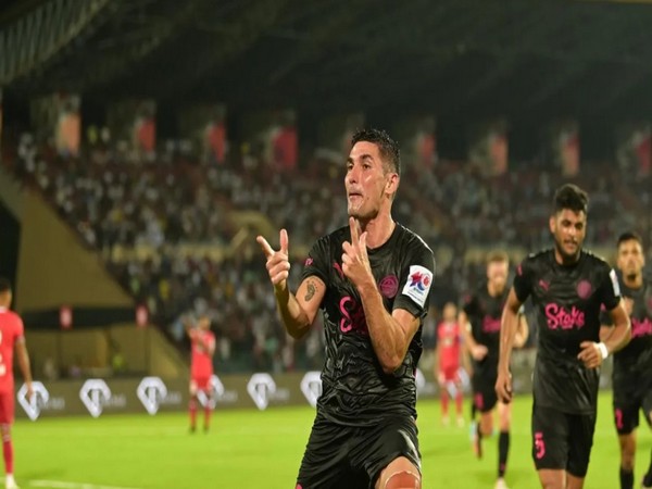 Mumbai City FC player celebrating. (Photo - ISL)