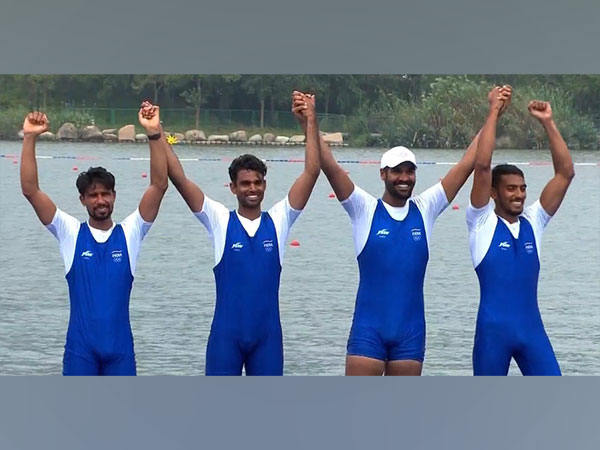 Men's Quadruple Sculls winner. (Picture: Anurag Thakur Twitter)