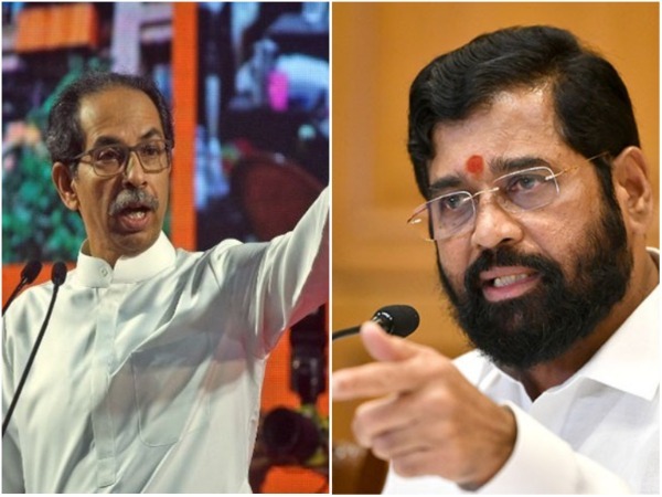 Uddhav Thackeray (Left), Eknath Shinde (Right) (File Photo/ANI)