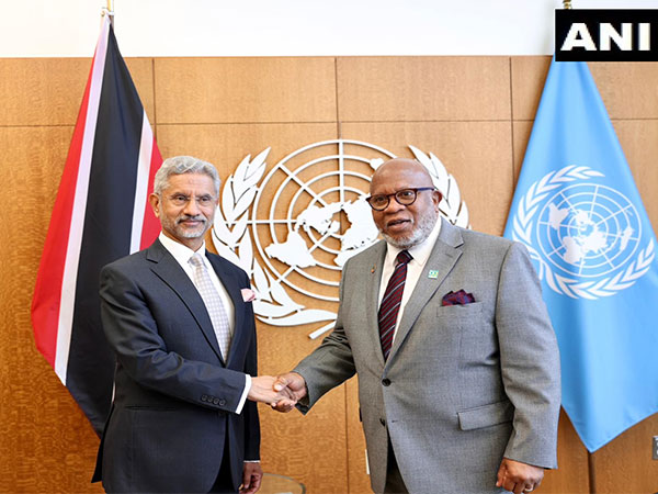 External Affairs Minister S Jaishankar and UNGA President Dennis Francis. (Photo/ANI)