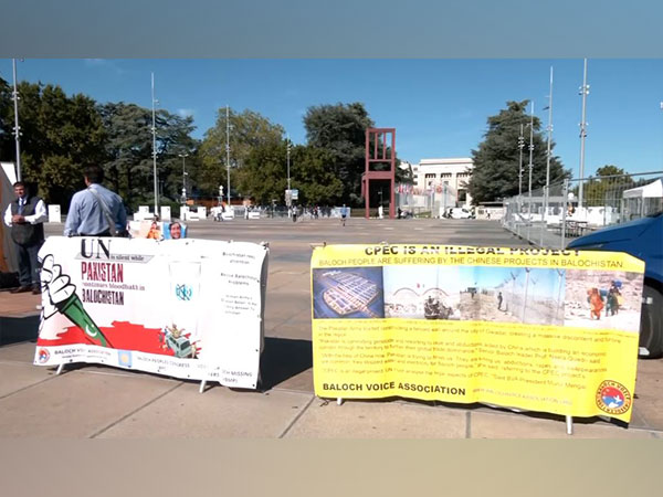 Banner exhibition organised in front of UN office in Geneva (Photo/ANI)