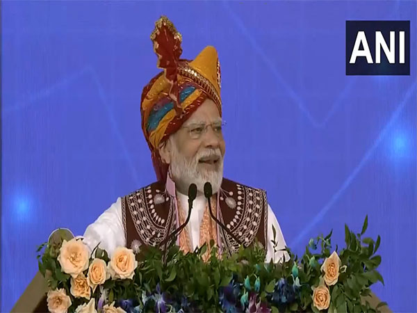 Prime Minister Narendra Modi in Chhotaudepur, Gujarat. (Photo/ANI)