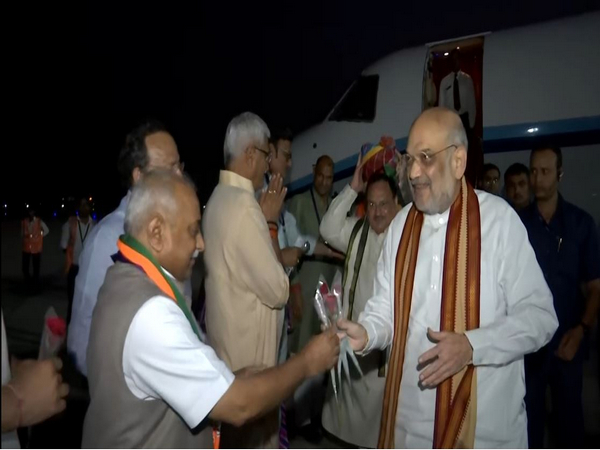 Union Home Minister Amit Shah arrives in Jaipur (Photo/ANI)