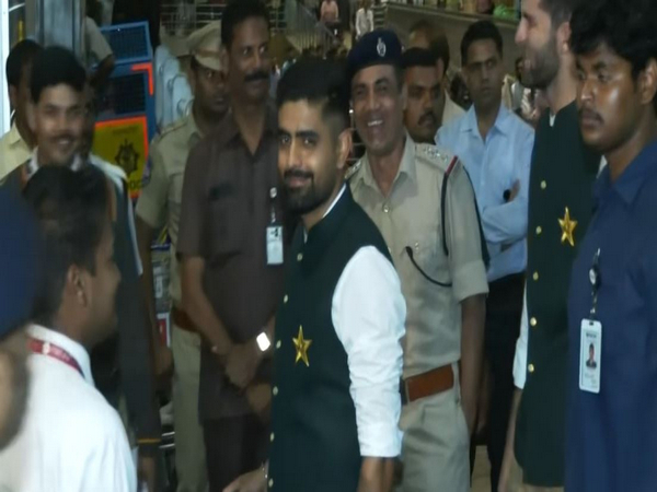 Babar Azam and Pakistan team in India (Photo/ANI)