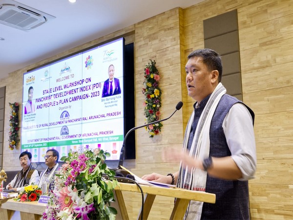 Arunachal Pradesh Chief Minister Pema Khandu at launch of Panchayat Development Index workshop (Photo/ANI)