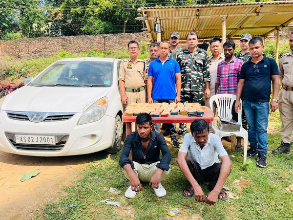 Assam police arrest two drug peddlars in karbi Anglong (Image/ANI)