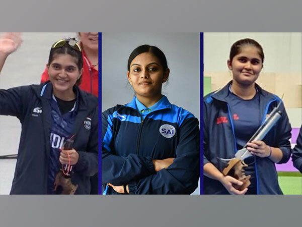 Indian 10m Air Pistol Women's team (Photo: Narendra Modi/ Twitter)