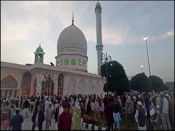 Hazratbal Shrine in Srinagar (Photo/ANI)