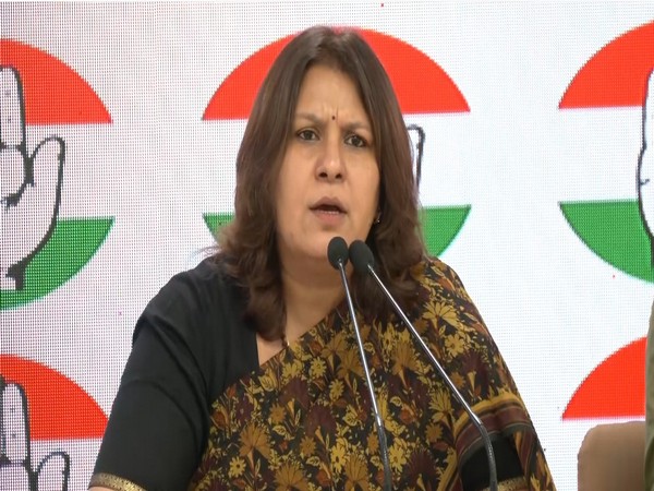 Congress minister Surpiya Shrinate addresses a Press Conference (Photo/ANI)