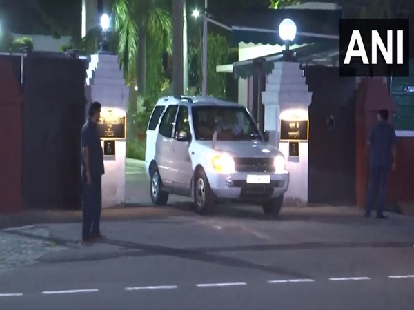 BJP national president JP Nadda leaves after meeting VP Jagdeep Dhankhar. (Photo/ANI)