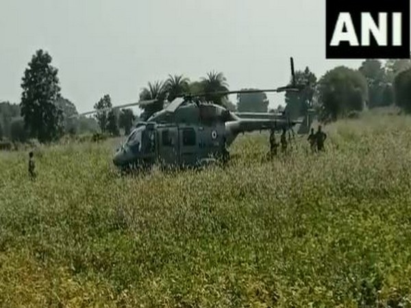 IAF ALH DHRUV helicopter makes precautionary landing near Bhopal (Photo/ANI)