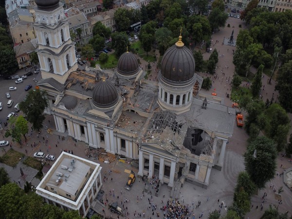 A view shows the Transfiguration Cathedral damaged by Russian missile strike, amid Russia's attack on Ukraine in Odesa (Photo Credit: Reuters)