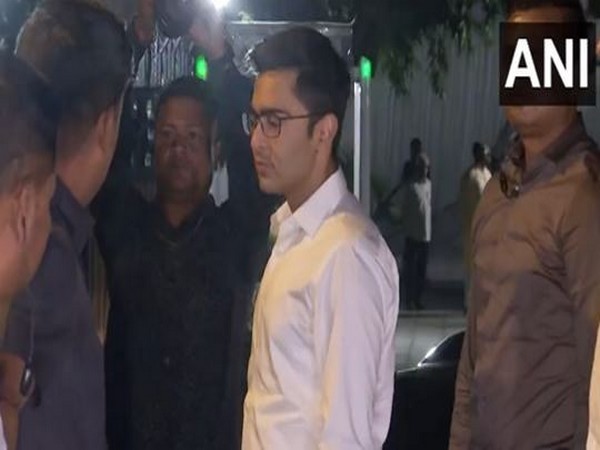 Trinamool Congress (TMC) General Secretary Abhishek Banerjee arrives at TMC MP Sougata Roy's residence in Delhi (Photo/ANI)