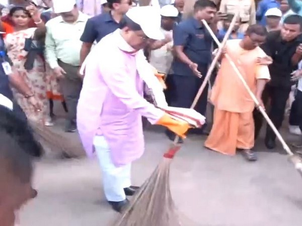 Tripura CM Manik Saha participates in Swachh Bharat campaign (Photo/ANI)