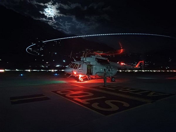 IAF carries evacuation of a critical patient in complete darkness (X/@DefencePROPalam)
