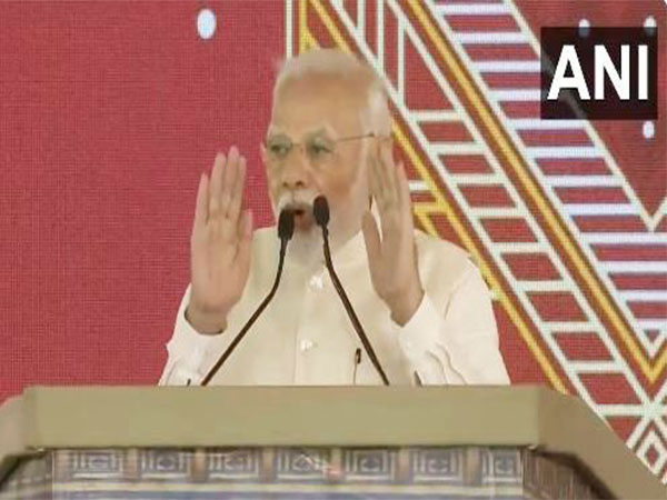 Prime Minister Narendra Modi at Gwalior (Photo/ANI)