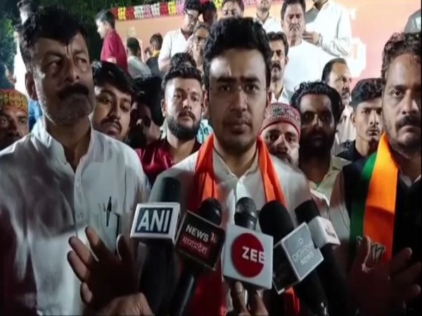 Bharatiya Janata Party (BJP) MP and Yuva Morcha National President Tejasvi Surya (Photo/ANI)