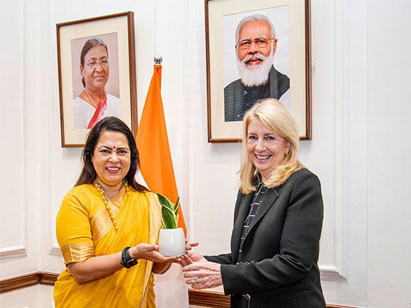 MoS Meenakashi Lekhi with Executive Director of UNICEF Catherine Russell (Photo Credit: X/@M_Lekhi)