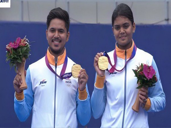 Ojas Deotale and Jyothi Surekha. (Photo- Narendra Modi Twitter) 